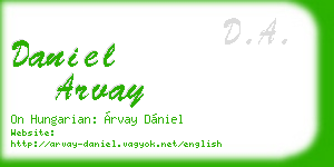 daniel arvay business card